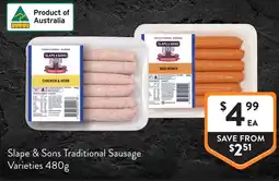 Foodworks Slape & Sons Traditional Sausage offer