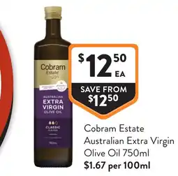 Foodworks Cobram estate australian extra virgin olive oil offer