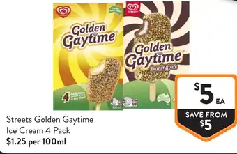 Foodworks Streets golden gaytime ice cream 4 pack offer