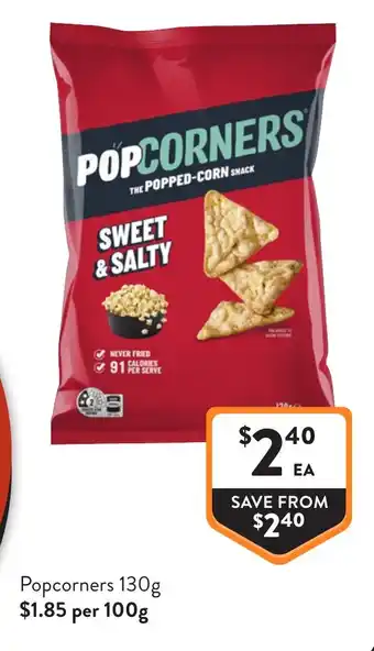 Foodworks Popcorners offer
