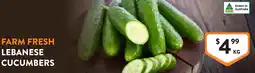 Foodworks Farm fresh lebanese cucumbers offer