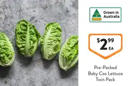 Foodworks Pre-Packed Baby Cos Lettuce Twin Pack offer