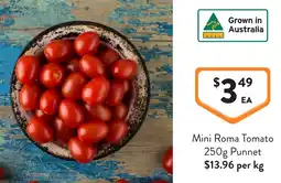 Foodworks Mini roma tomato punnet offer