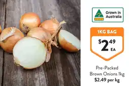 Foodworks Pre-packed brown onions offer