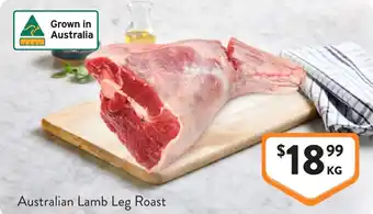 Foodworks Australian lamb leg roast offer