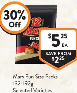 Foodworks Mars fun size packs offer
