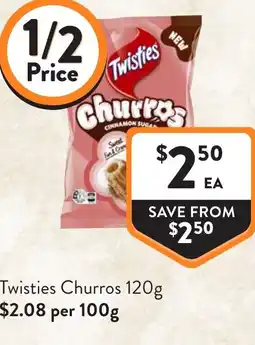 Foodworks Twisties Churros offer