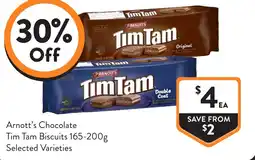 Foodworks Arnott's chocolate Tim Tam Biscuits offer