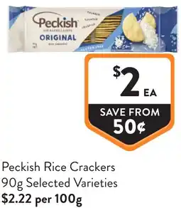 Foodworks Peckish rice crackers offer
