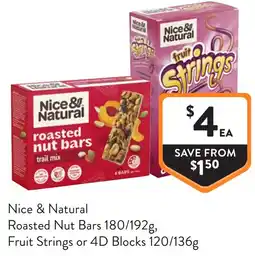 Foodworks Nice & natural roasted nut bars offer