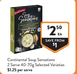Foodworks Continental soup sensations 2 Serve offer