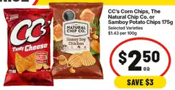 IGA Ccs corn chips the natural chip co. or samboy potato chips offer