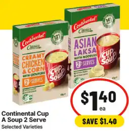 IGA Continental Cup A Soup 2 Serve offer