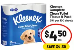 IGA Kleenex Complete Clean Toilet Tissue offer