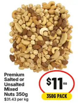 IGA Premium Salted or Unsalted Mixed Nuts offer