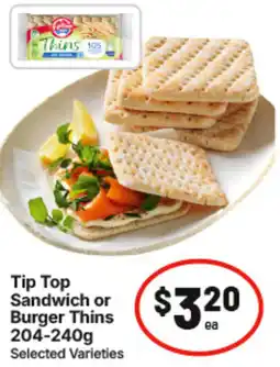 IGA Tip Top Sandwich or Burger Thins offer