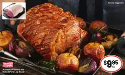 IGA Australian Boned and Rolled Pork Leg Roast offer