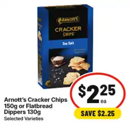 IGA Arnotts Cracker Chips 150g or Flatbread Dippers offer