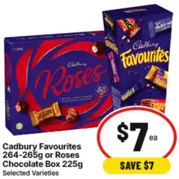 IGA Cadbury Favourites or Roses Chocolate Box offer