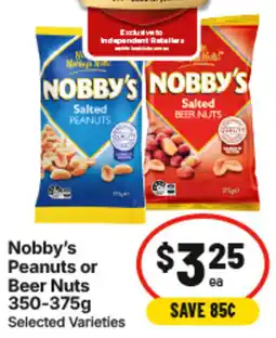 IGA Nobbys Peanuts or Beer Nuts offer