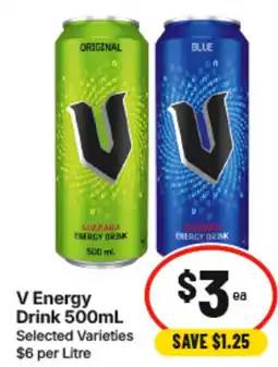 IGA V energy drink offer