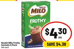 IGA Nestlé Milo Frothy Sachets offer
