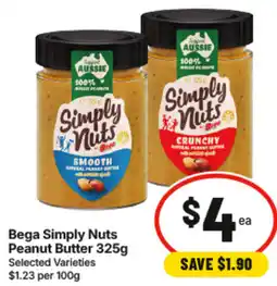 IGA Bega Simply Nuts Peanut Butter offer