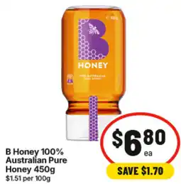 IGA B Honey 100% Australian Pure Honey offer
