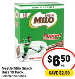 IGA Nestlé Milo Snack Bars offer