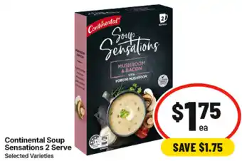 IGA Continental Soup Sensations 2 Serve offer
