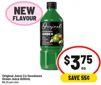 IGA Original juice co goodness green juice offer