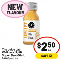 IGA The juice lab wellness uplift super shot offer