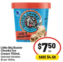 IGA Little big buster chunks ice cream offer