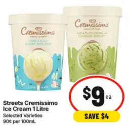 IGA Streets Cremissimo Ice Cream offer