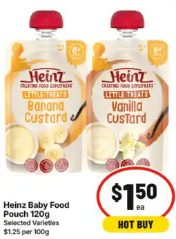 IGA Heinz Baby Food Pouch offer
