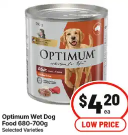 IGA Optimum Wet Dog Food offer