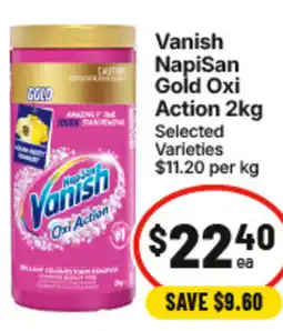IGA Vanish Napisan Gold Oxi Action offer