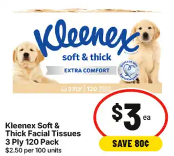 IGA Kleenex Soft & Thick Facial Tissues 3 Ply offer