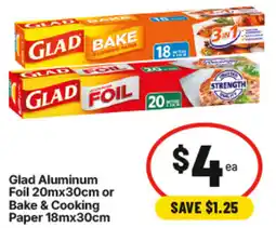 IGA Glad Aluminum Foil or Bake & Cooking Paper offer