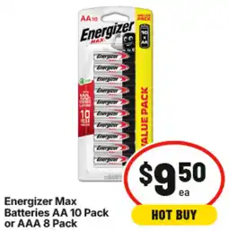 IGA Energizer max batteries aa or aaa offer