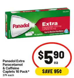 IGA Panadol Extra Paracetamol & Caffeine Caplets offer