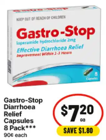 IGA Gastro Stop Diarrhoea Relief Capsules offer