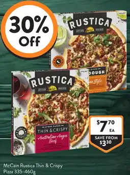 Foodworks McCain Rustica Thin & Crispy Pizza offer