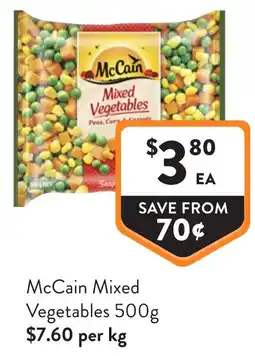 Foodworks McCain Mixed Vegetables offer