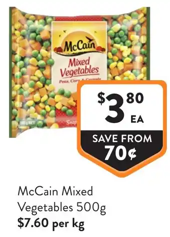 Foodworks McCain Mixed Vegetables offer