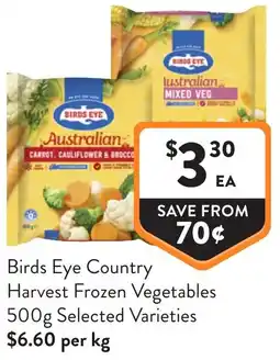 Foodworks Birds Eye Country Harvest Frozen Vegetables offer