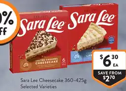 Foodworks Sara Lee Cheesecake offer