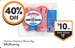 Foodworks Huttons Shortcut Bacon offer