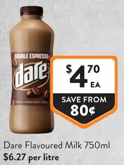 Foodworks Dare Flavoured Milk offer