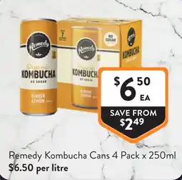 Foodworks Remedy Kombucha Cans offer